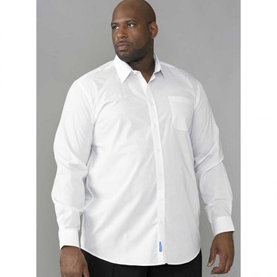 D555 Aiden Easy Iron-Shirt White - Camicie - Camicie Taglie Forti Uomo
