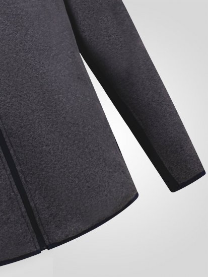 D555 Conrad Detachable Hood Bonded Fleece Zip Through Hoody TALL Blu navy - TALL felpe - Felpe TALL per uomo alto