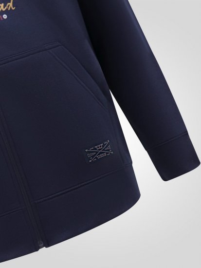 D555 Hector Adventurer Printed Zip Through Hoody Blu navy - Felpe & felpe con cappuccio - Felpe & Felpe con Cappuccio Uomo Taglie Forti