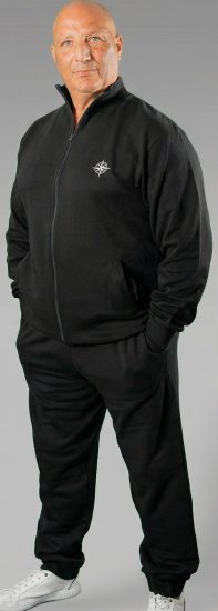 20 Nodi Mistral Tracksuit in Combed Fleece Cotton Black - Tute da ginnastica - 