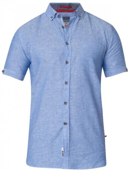 D555 Eric Linen Short Sleeve Shirt - Camicie - Camicie Taglie Forti Uomo