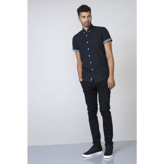 D555 Kevin Oxford Shirt Black - Camicie - Camicie Taglie Forti Uomo