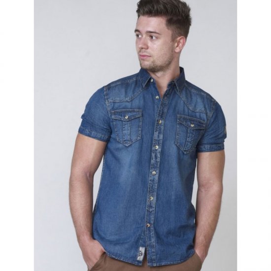 D555 Mike Denim Shirt - Camicie - Camicie Taglie Forti Uomo