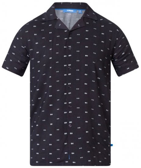 D555 Luciano Bowling Shirt Black - Camicie - Camicie Taglie Forti Uomo