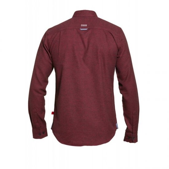 D555 Dawson Textured Shirt Dark Red - Camicie - Camicie Taglie Forti Uomo