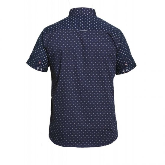 D555 Barrington Short Sleeve Shirt Navy - Camicie - Camicie Taglie Forti Uomo