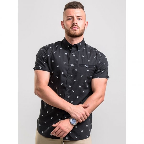 D555 Marley Shirt Black - Camicie - Camicie Taglie Forti Uomo