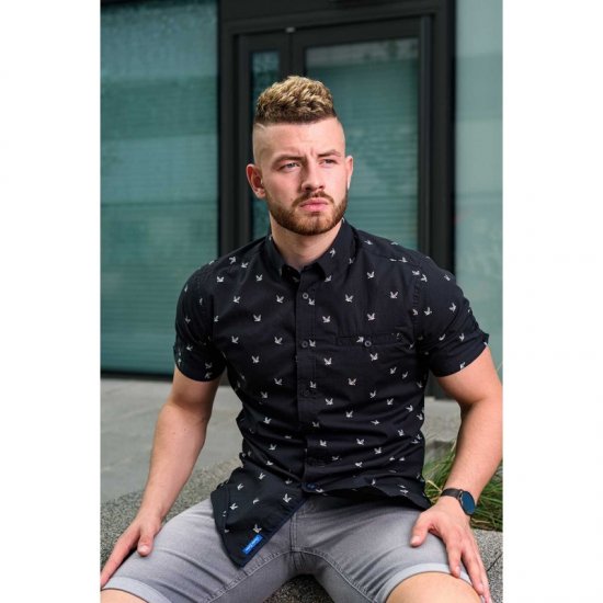D555 Marley Shirt Black - Camicie - Camicie Taglie Forti Uomo