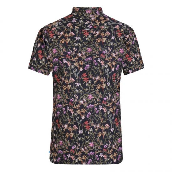 D555 Emmet Floral Shirt Black - Camicie - Camicie Taglie Forti Uomo
