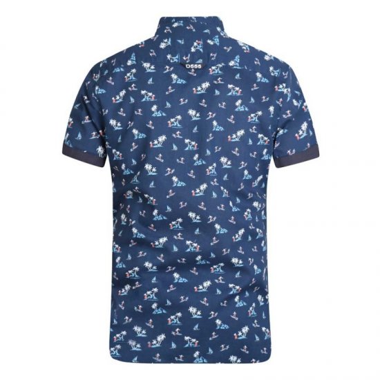 D555 Davian Hawaii Shirt Navy - Camicie - Camicie Taglie Forti Uomo