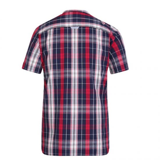 D555 Terell Shirt Navy/Red - Camicie - Camicie Taglie Forti Uomo