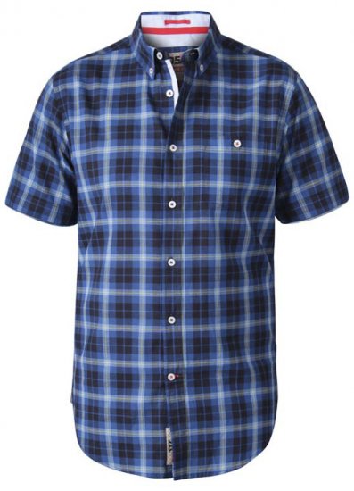 D555 Watson Short Sleeve Shirt Navy - Camicie - Camicie Taglie Forti Uomo