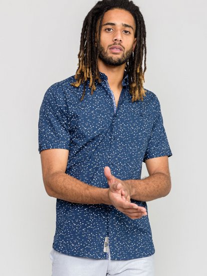 D555 FINDON Print Shirt - Camicie - Camicie Taglie Forti Uomo
