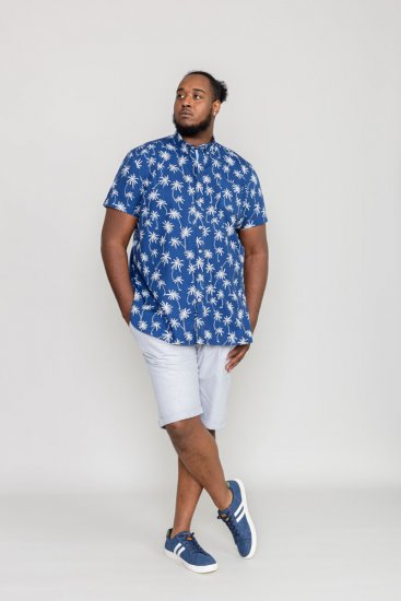 D555 BURLEY Palm Tree Print Shirt - Camicie - Camicie Taglie Forti Uomo