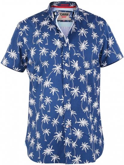 D555 BURLEY Palm Tree Print Shirt - Camicie - Camicie Taglie Forti Uomo