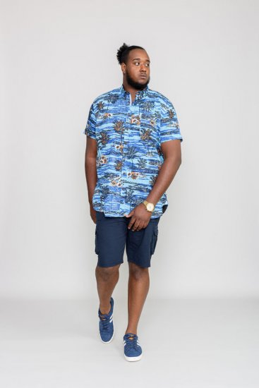 D555 CHARFORD Hawaiian Reverse Printed Shirt - Camicie - Camicie Taglie Forti Uomo