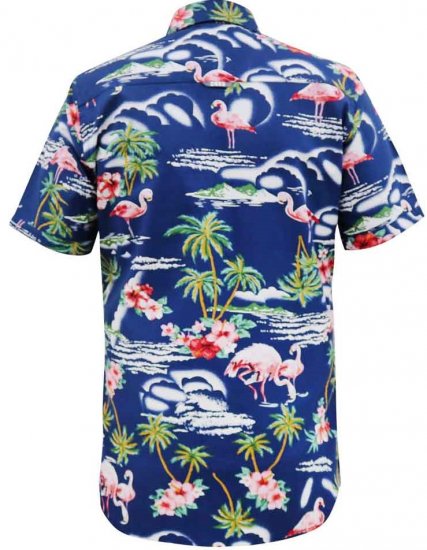 D555 Durham Flamingo Hawaiian Ao Print Shirt - Camicie - Camicie Taglie Forti Uomo
