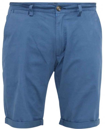 D555 Nelson Stretch Chino Shorts Blue - Shorts - Pantaloncini Uomo Taglie Forti