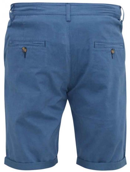 D555 Nelson Stretch Chino Shorts Blue - Shorts - Pantaloncini Uomo Taglie Forti