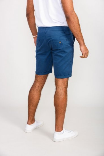 D555 Nelson Stretch Chino Shorts Blue - Shorts - Pantaloncini Uomo Taglie Forti