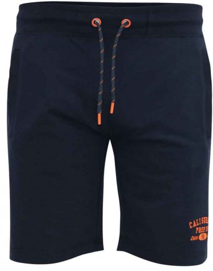 D555 Sutton Elasticated Waist Shorts With Embroidery Navy - Pantaloni & pantaloncini tuta - Pantaloni Tuta Uomo Taglie Forti