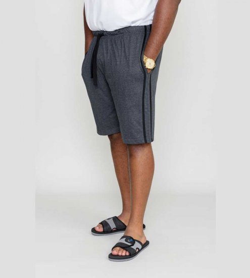 D555 Ryan Jersey Shorts 2-pack Black/Charcoal - Pantaloni & pantaloncini tuta - Pantaloni Tuta Uomo Taglie Forti