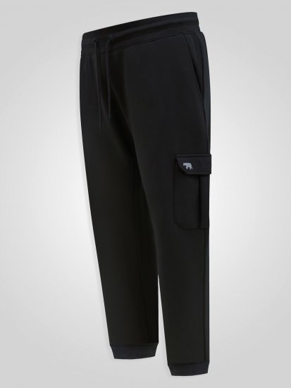 D555 Dexter 1 Cargo Jogger With Bear Embroidery Nero - Pantaloni & pantaloncini tuta - Pantaloni Tuta Uomo Taglie Forti