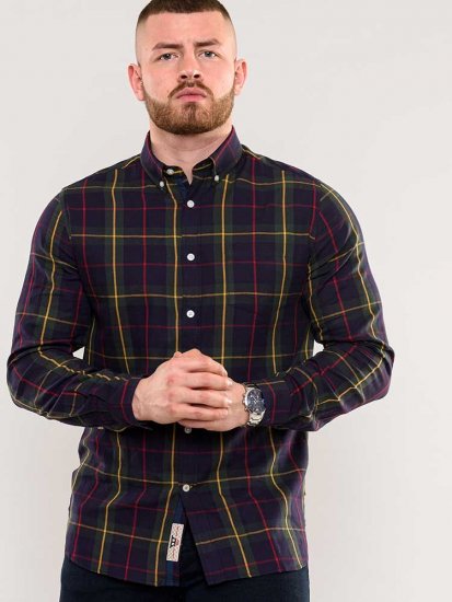 D555 Gladstone Check Button Down Collar Shirt - Camicie - Camicie Taglie Forti Uomo