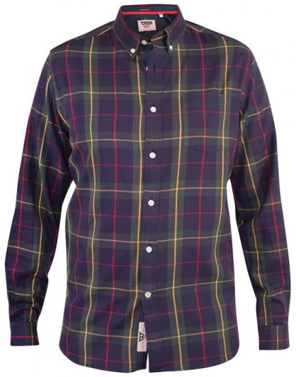 D555 Gladstone Check Button Down Collar Shirt - Camicie - Camicie Taglie Forti Uomo