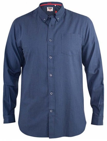 D555 Melbourne Gingham Check Long Sleeve Button Down Shirt - Camicie - Camicie Taglie Forti Uomo