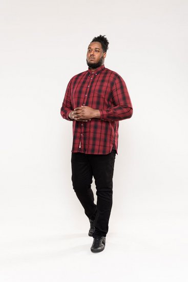 D555 Benalla Check Long Sleeve Button Down Shirt - Camicie - Camicie Taglie Forti Uomo