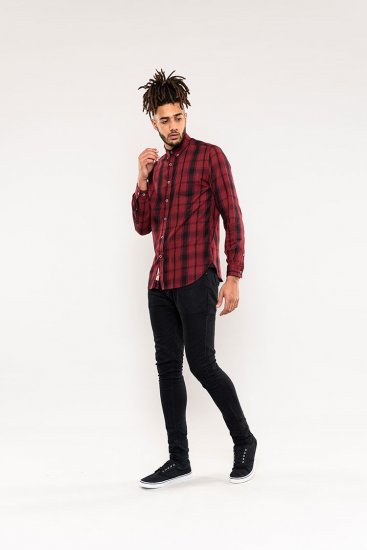D555 Benalla Check Long Sleeve Button Down Shirt - Camicie - Camicie Taglie Forti Uomo