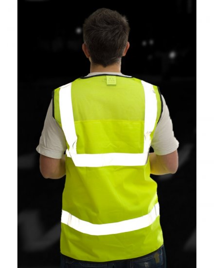 Leo Velator Mesh Back Waistcoat Hi-Vis Yellow - Abbigliamento da lavoro - Abbigliamento da Lavoro Taglie Forti Uomo