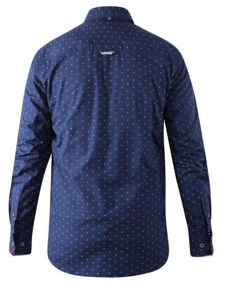 D555 Chilton LS Shirt Navy - Camicie - Camicie Taglie Forti Uomo