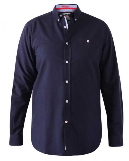 D555 Colchester LS shirt Navy - Camicie - Camicie Taglie Forti Uomo