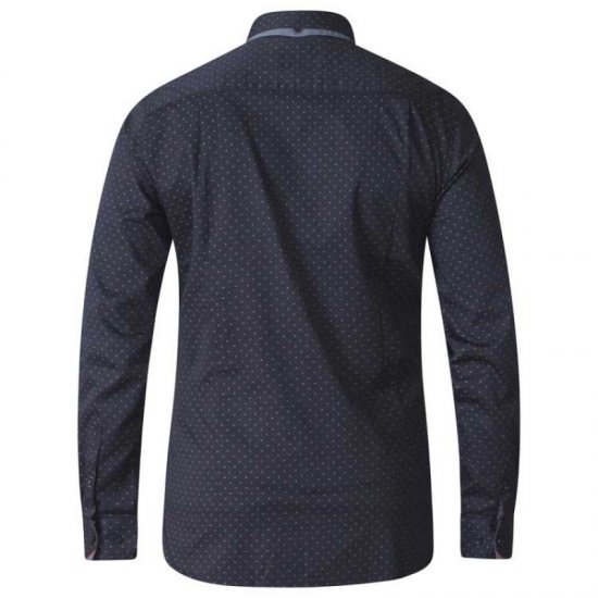 D555 Jahine Long Sleeve Printed Shirt Black - Camicie - Camicie Taglie Forti Uomo
