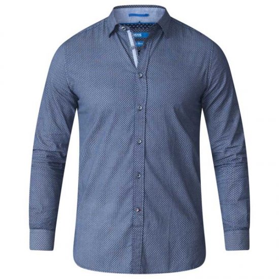 D555 Kermit Long Sleeve Printed Shirt - Camicie - Camicie Taglie Forti Uomo