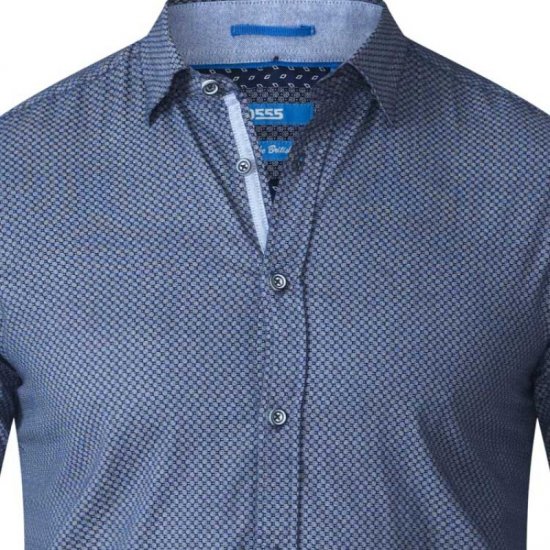 D555 Kermit Long Sleeve Printed Shirt - Camicie - Camicie Taglie Forti Uomo