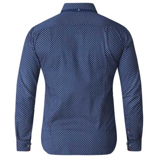D555 Lavar Long Sleeve Diamond Printed Shirt - Camicie - Camicie Taglie Forti Uomo
