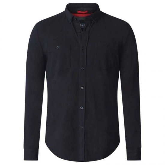 D555 Donnie Long Sleeve Jersey Shirt Black - Camicie - Camicie Taglie Forti Uomo