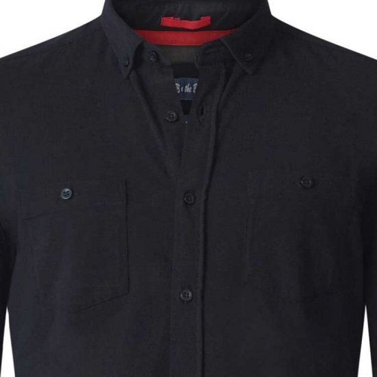 D555 Donnie Long Sleeve Jersey Shirt Black - Camicie - Camicie Taglie Forti Uomo