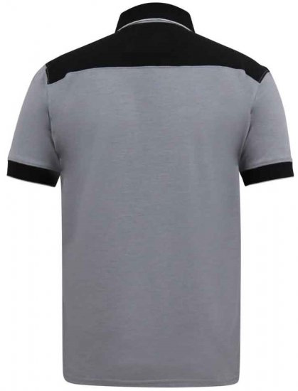 D555 Prinstead Pique Polo Shirt Grey - Polo - Polo Uomo Taglie Forti