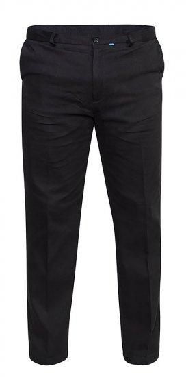 D555 Bruno Stretch Chino pants with Extenda Waist Black - Jeans & pantaloni - Jeans & Pantaloni Uomo Taglie Forti