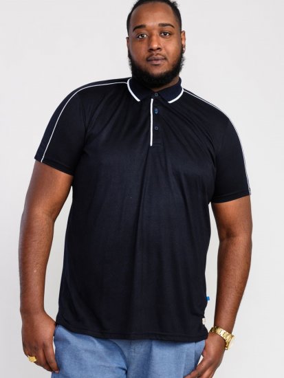 D555 Sussex Jersey Polo Shirt Dark Navy - Polo - Polo Uomo Taglie Forti