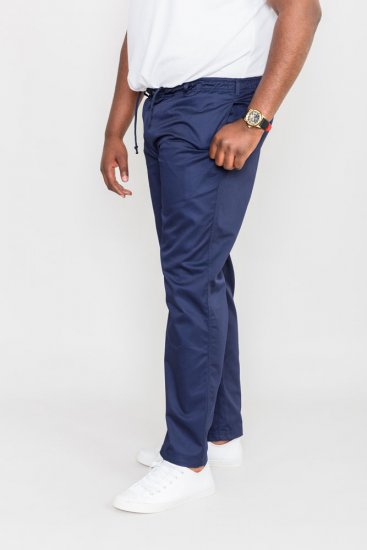 D555 Basilio Pants with elasticated waist Navy - Jeans & pantaloni - Jeans & Pantaloni Uomo Taglie Forti