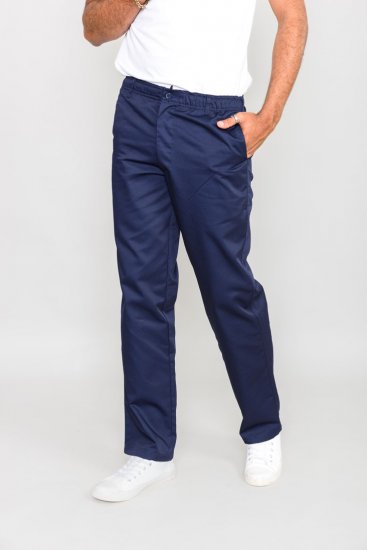 D555 Basilio Pants with elasticated waist Navy - Jeans & pantaloni - Jeans & Pantaloni Uomo Taglie Forti
