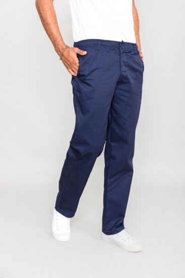 D555 Basilio Pants with elasticated waist Navy - Jeans & pantaloni - Jeans & Pantaloni Uomo Taglie Forti