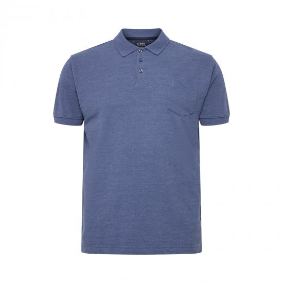 North Latitude Polo Blue Melange - Polo - Polo Uomo Taglie Forti