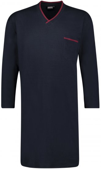 Adamo Bill Long Nightshirt Navy - Intimo & costumi da bagno - Intimo Taglie Forti Uomo
