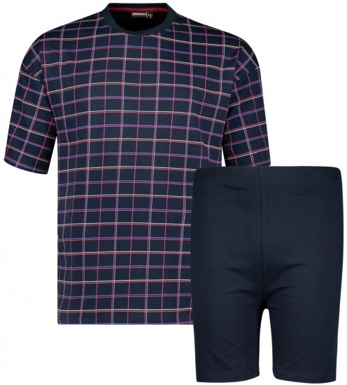 Adamo Diego Short sleeve Pyjama Navy - Intimo & costumi da bagno - Intimo Taglie Forti Uomo